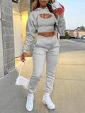 Women's Casual 3-Piece Hoodie Set – Zip-Front Jacket, Cami Top & Drawstring Pants