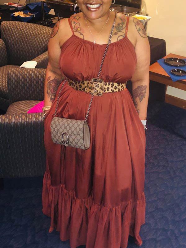 Women's Cami Ruffle Maxi Dress