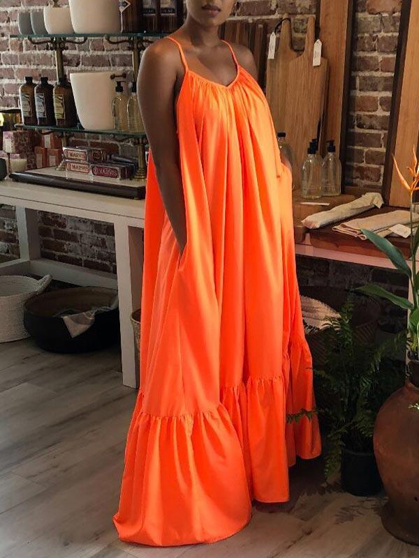 Women's Cami Ruffle Maxi Dress