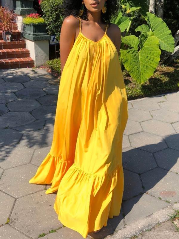 Women's Cami Ruffle Maxi Dress