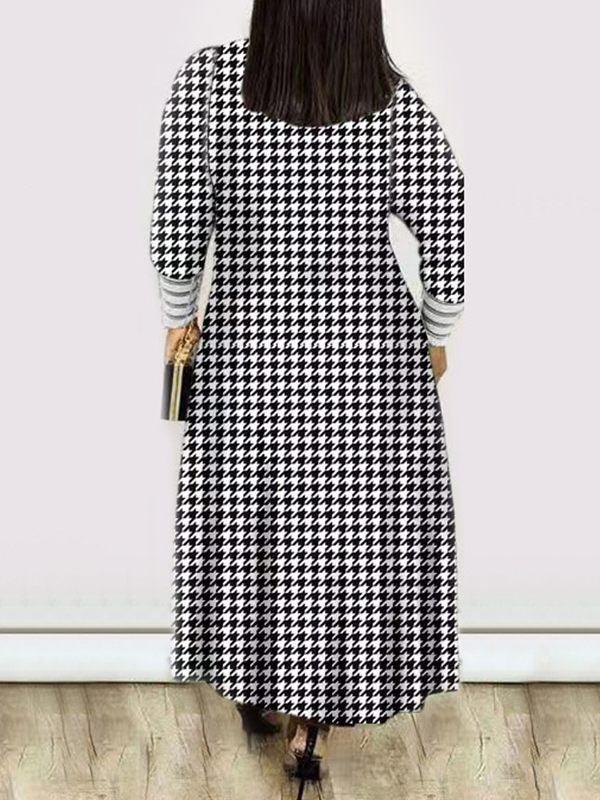 Women's Printed Bishop-Sleeve Open-Front Duster Coat