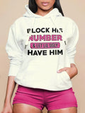 Women's Logo-Print Casual Pullover Fleece Hoodie