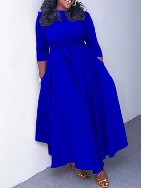 Women's Solid Tied-Front Dress