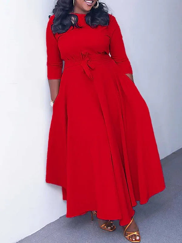 Women's Solid Tied-Front Dress