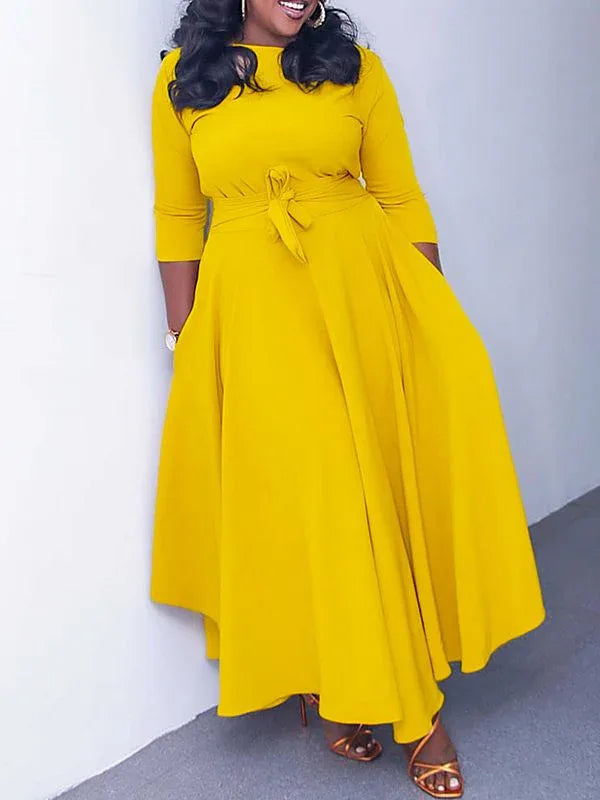 Women's Solid Tied-Front Dress