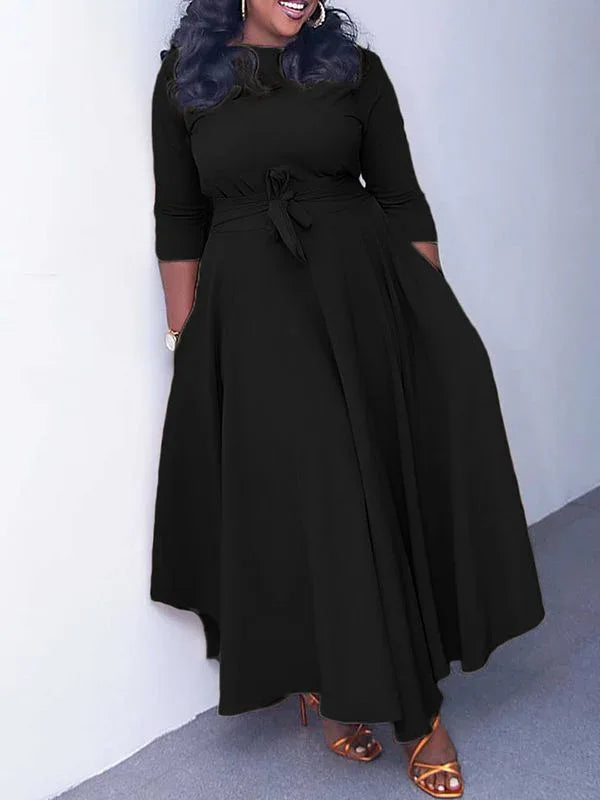 Women's Solid Tied-Front Dress