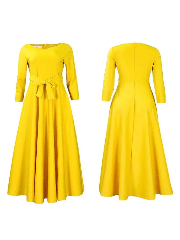 Women's Solid Tied-Front Dress