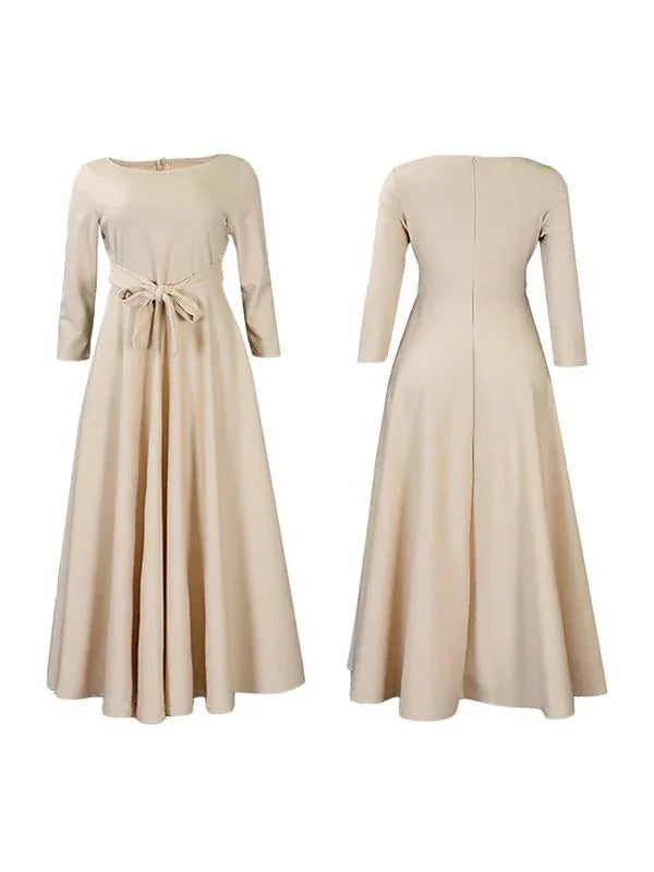 Women's Solid Tied-Front Dress