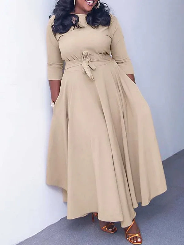 Women's Solid Tied-Front Dress