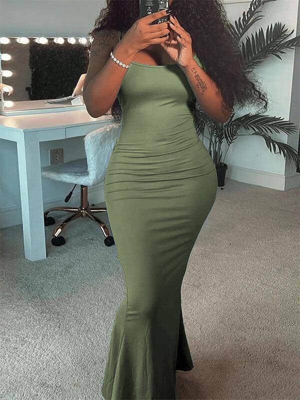 Women's Solid Cami Maxi Dress