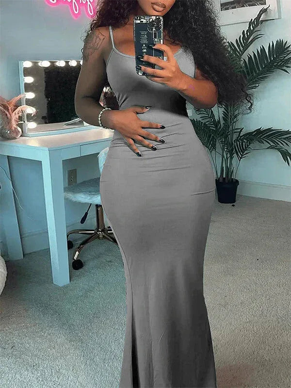 Women's Solid Cami Maxi Dress