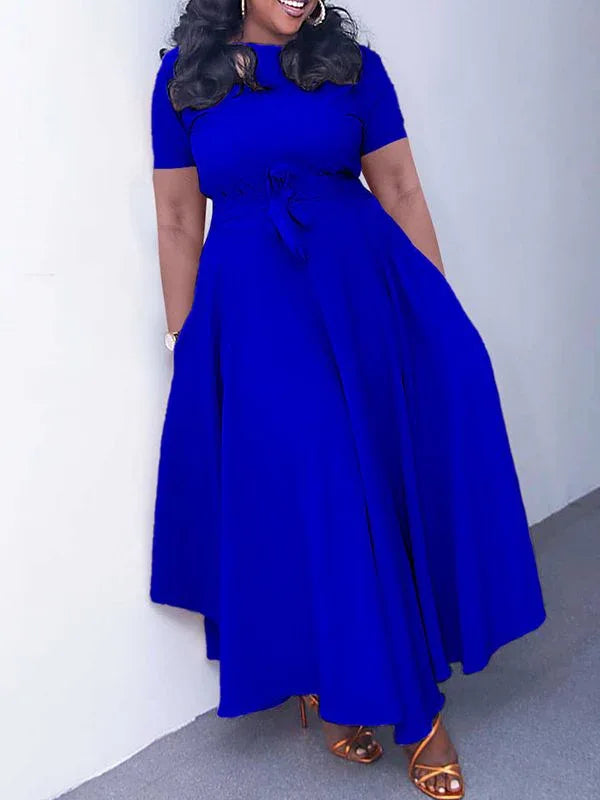 Women's Short-Sleeve Tied Dress
