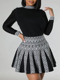 Women's Printed Pleated Midi Dress