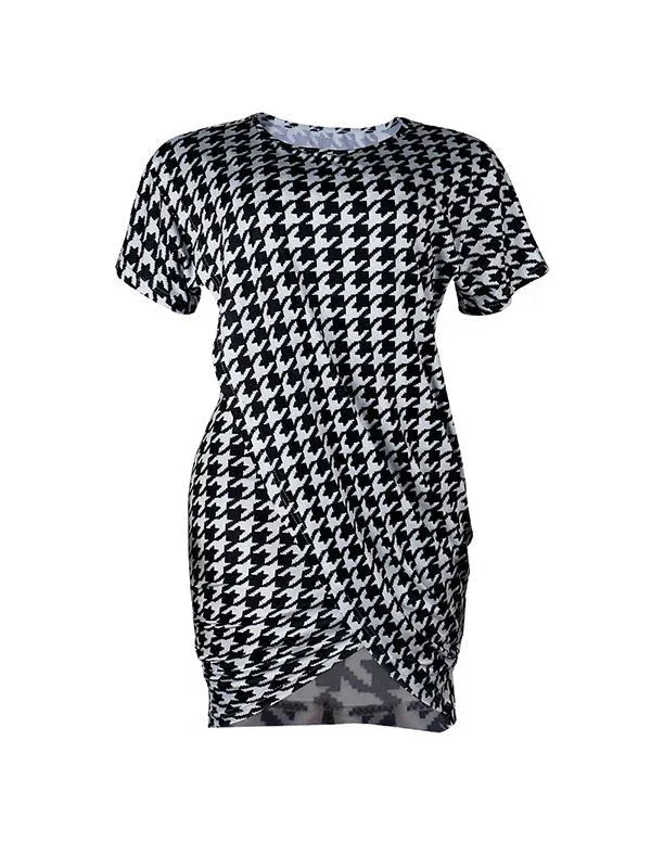 Women's Printed Tulip Mini Dress