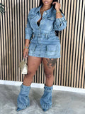 Women's Button-Front Denim Dress