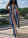 Women's Printed Cami Sleeveless Wide-Leg Jumpsuit