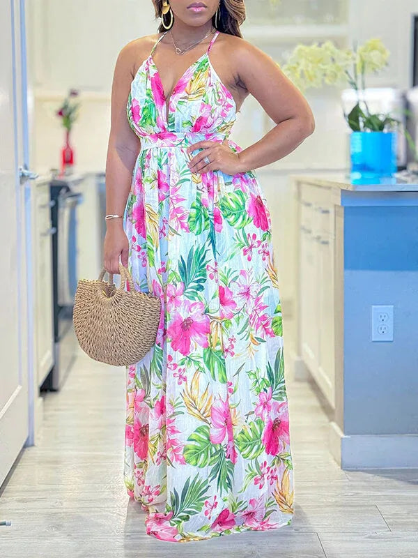 Women's Printed Cami Maxi Dress