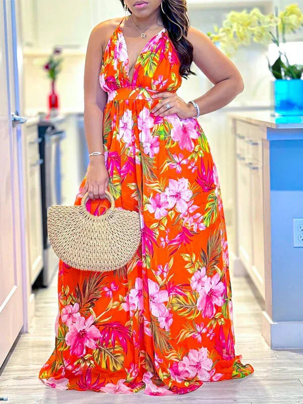 Women's Printed Cami Maxi Dress