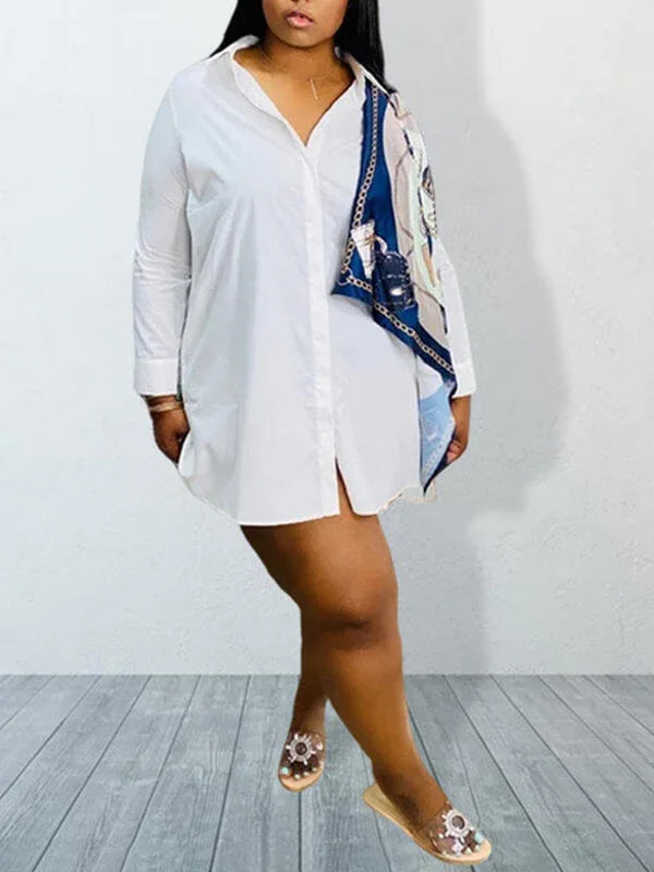 Women's Draped Shirt  Dress