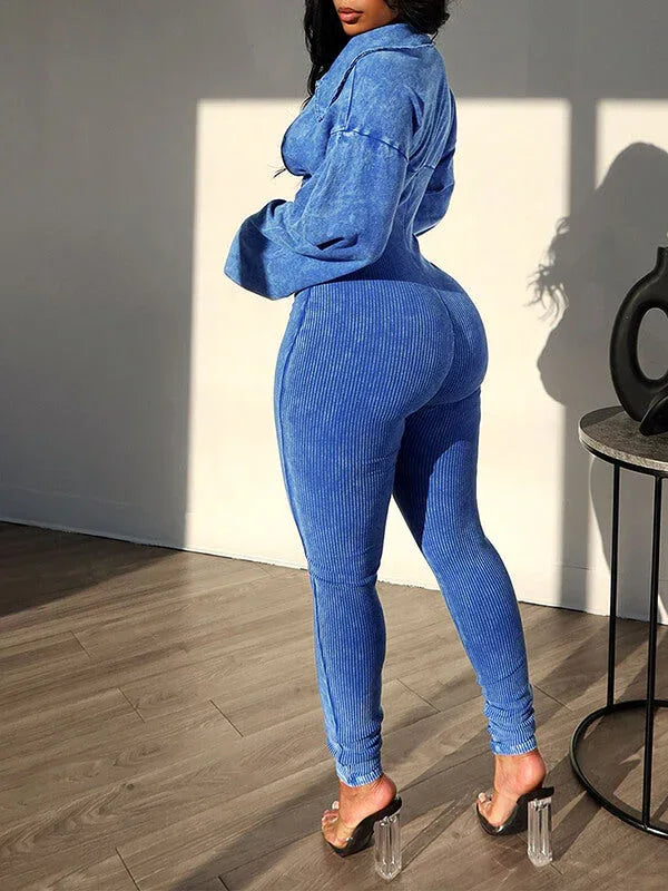 Women's Washed V-Neck Sleeveless Relaxed Wide-Leg Jumpsuit