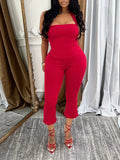 Women's Solid Halter Crop Top & High-Waist Capri Pants Set
