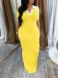Women's Contrast Polo Dress