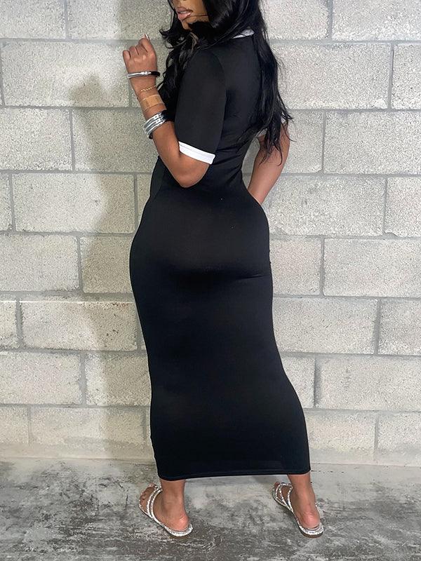 Women's Contrast Polo Dress