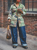 Women's Camo Print Multi-Pocket Zip-Front Cargo Jacket