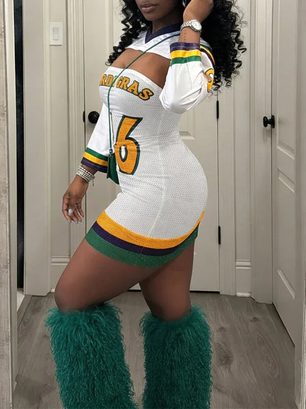 Women's Mardi Gras Festive Mini Dress