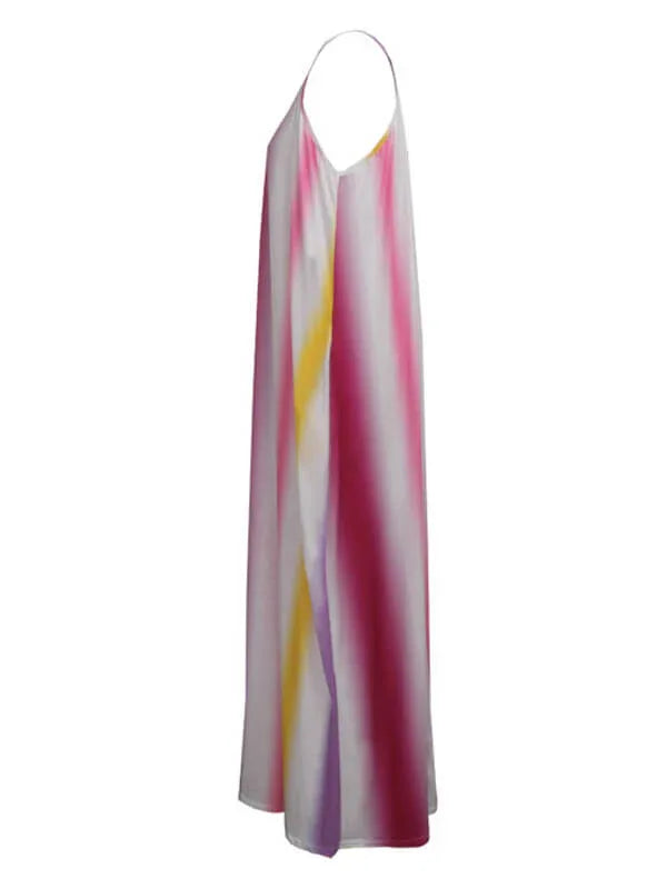 Women's Striped V-Neck Cami Dress