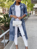 Women's Distressed Washed Button-Down Denim Jean Jacket