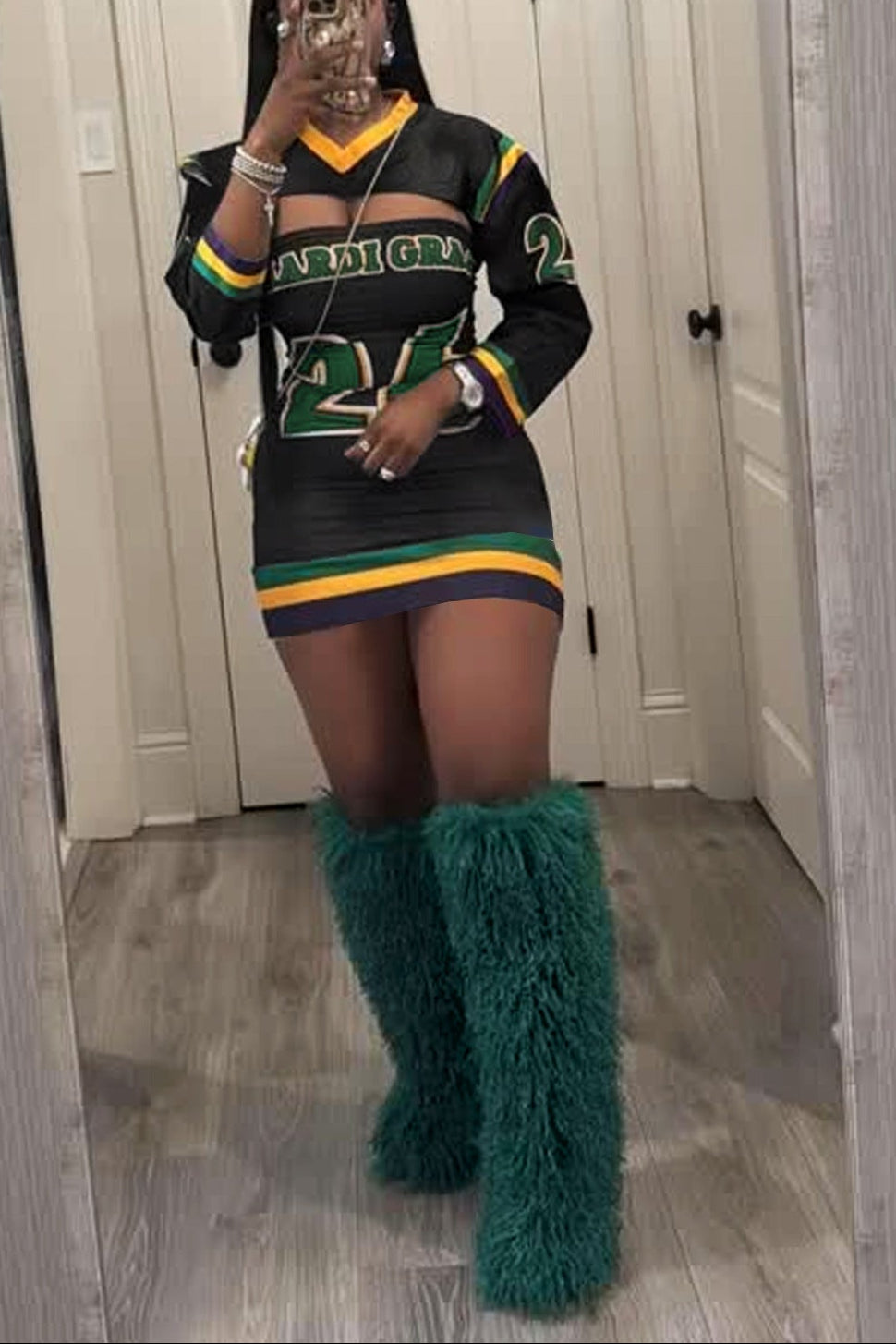 Women's Mardi Gras Festive Mini Dress