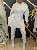 Women's Solid Hoodie Dress